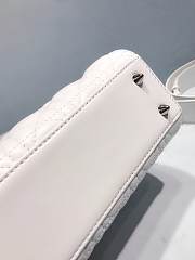 Dior Lady Dior White With sliver hardware 20cm  - 3