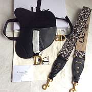  Dior Black Saddle Waist Bag(With Strap) - 4