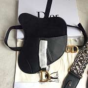  Dior Black Saddle Waist Bag(With Strap) - 6