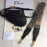  Dior Black Saddle Waist Bag(With Strap) - 2