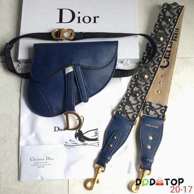 Dior Blue Saddle Waist Bag(With Strap) - 1