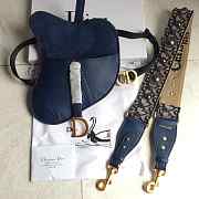 Dior Blue Saddle Waist Bag(With Strap) - 6