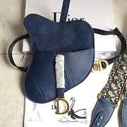 Dior Blue Saddle Waist Bag(With Strap) - 5