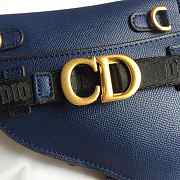 Dior Blue Saddle Waist Bag(With Strap) - 2