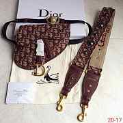 Dior Purple Oblique Saddle Waist Bag(With Strap) - 1