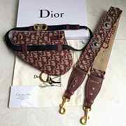 Dior Purple Oblique Saddle Waist Bag(With Strap) - 6