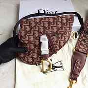 Dior Purple Oblique Saddle Waist Bag(With Strap) - 4