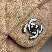 Chanel flap bag 20cm in beige with silver hardware - 6