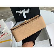 Chanel flap bag 20cm in beige with gold hardware - 5