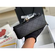 Chanel flap bag 20cm in black with gold hardware - 4