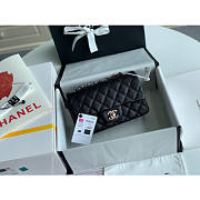 Chanel flap bag 20cm in black with silver hardware - 6