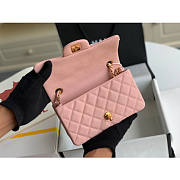 Chanel flap bag 20cm in pink with gold hardware - 5