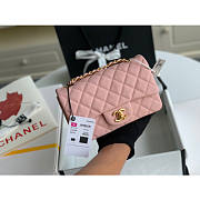 Chanel flap bag 20cm in pink with gold hardware - 4