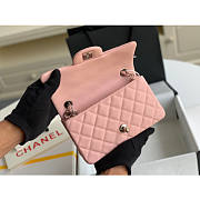 Chanel flap bag 20cm in pink with silver hardware - 6