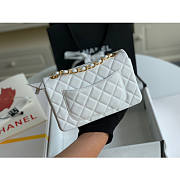 Chanel flap bag 20cm in white with gold hardware - 6