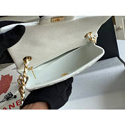 Chanel flap bag 20cm in white with gold hardware - 3