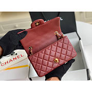 Chanel flap bag 20cm in burgundy with gold hardware - 3