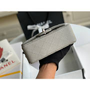 Chanel flap bag 20cm in gray with silver hardware - 4