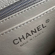 Chanel flap bag 20cm in gray with silver hardware - 6