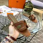 Hermes Slippers Brown 02 - 6