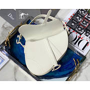 Dior Saddle All white M9001 Ultramatte Calfskin size 25.5 x 20 x 6.5 cm  - 3