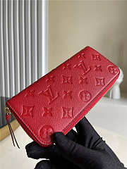 LV CLÉMENCE WALLET Monogram Empreinte leather Red - 6