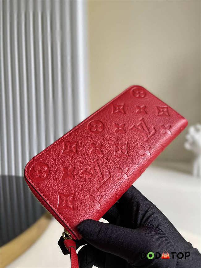 LV CLÉMENCE WALLET Monogram Empreinte leather Red - 1