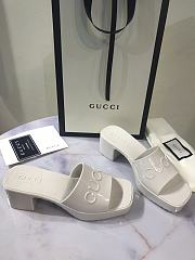Gucci shoes slippers white - 2