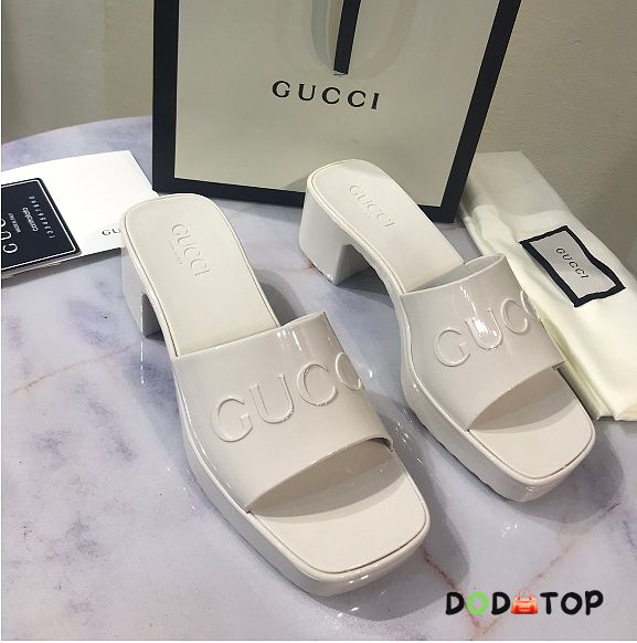 Gucci shoes slippers white - 1