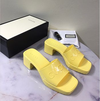 Gucci shoes slippers yellow