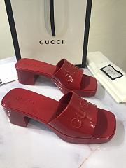 Gucci shoes slippers red - 4