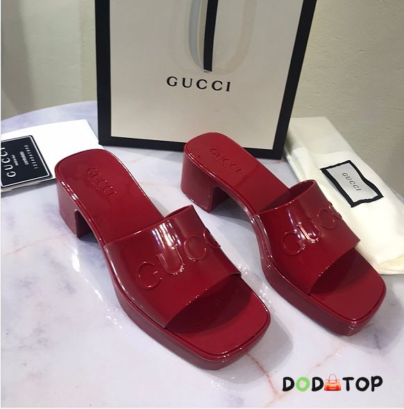 Gucci shoes slippers red - 1
