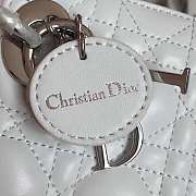 Dior Micro Lady Dior in White with Silver Hardware - 5