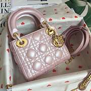 Dior Micro Lady Dior in Pearly pink with Gold Hardware - 1