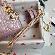 Dior Micro Lady Dior in Pearly pink with Gold Hardware - 6