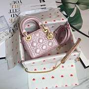 Dior Micro Lady Dior in Pearly pink with Gold Hardware - 5