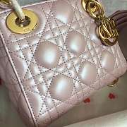 Dior Micro Lady Dior in Pearly pink with Gold Hardware - 3