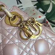 Dior Micro Lady Dior in Pearly pink with Gold Hardware - 2
