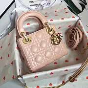 Dior Micro Lady Dior in pink with Gold Hardware - 1