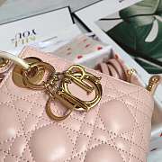 Dior Micro Lady Dior in pink with Gold Hardware - 6