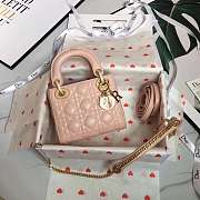 Dior Micro Lady Dior in pink with Gold Hardware - 3