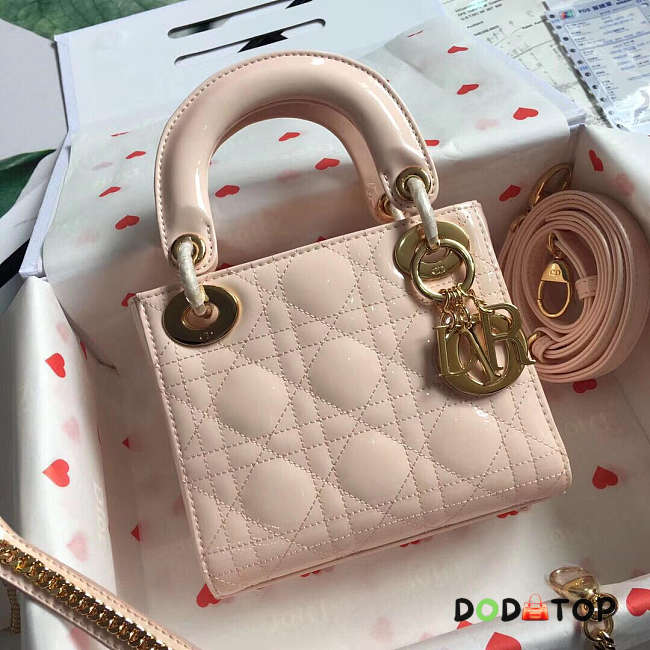 Dior Micro Lady Dior in pink with Gold Hardware Patent leather - 1