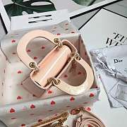 Dior Micro Lady Dior in pink with Gold Hardware Patent leather - 4