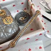 Dior Micro Lady Dior in Gray with Gold Hardware  - 6