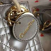 Dior Micro Lady Dior in Gray with Gold Hardware  - 2