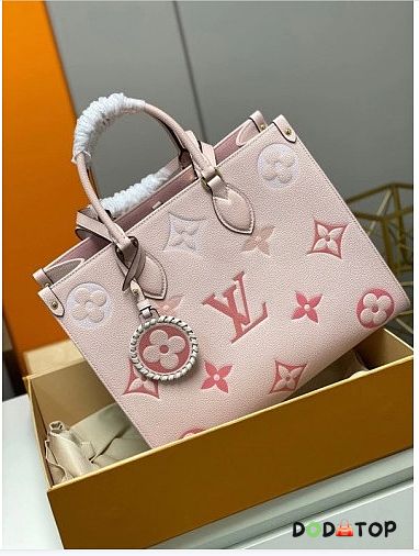 LV ONTHEGO MM PINK SIZE 35 x 27 x 14 CM - 1