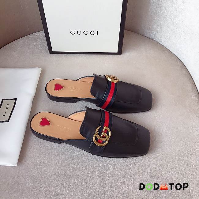 Gucci shoes black slippers - 1