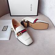 Gucci shoes white slippers with pearls - 4