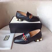 Gucci shoes black slippers with pearls - 4