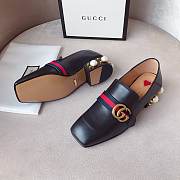 Gucci shoes black slippers with pearls - 5